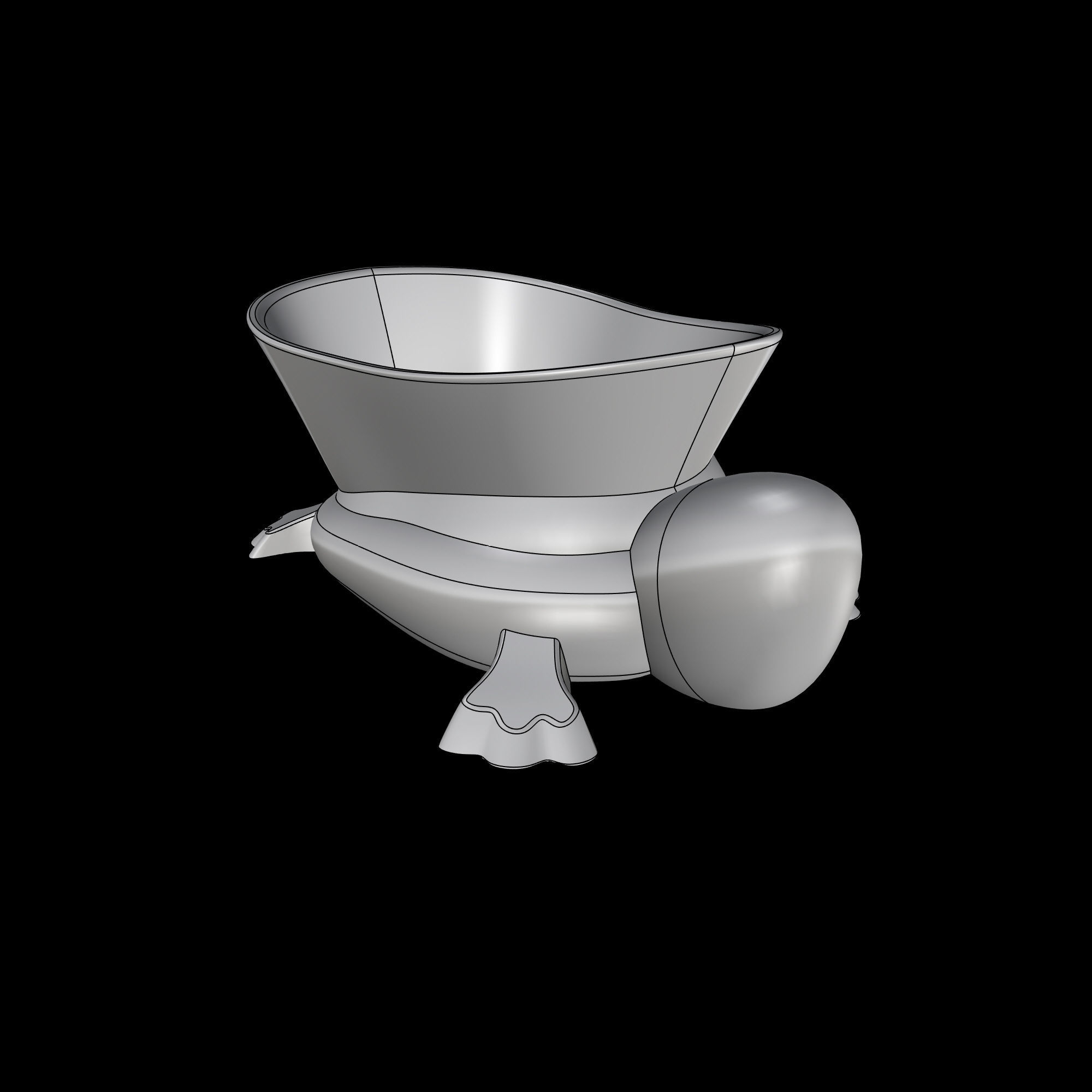 Turtle Simple Minimal Design 3D Print Ready model 3D print model 3D print model_1