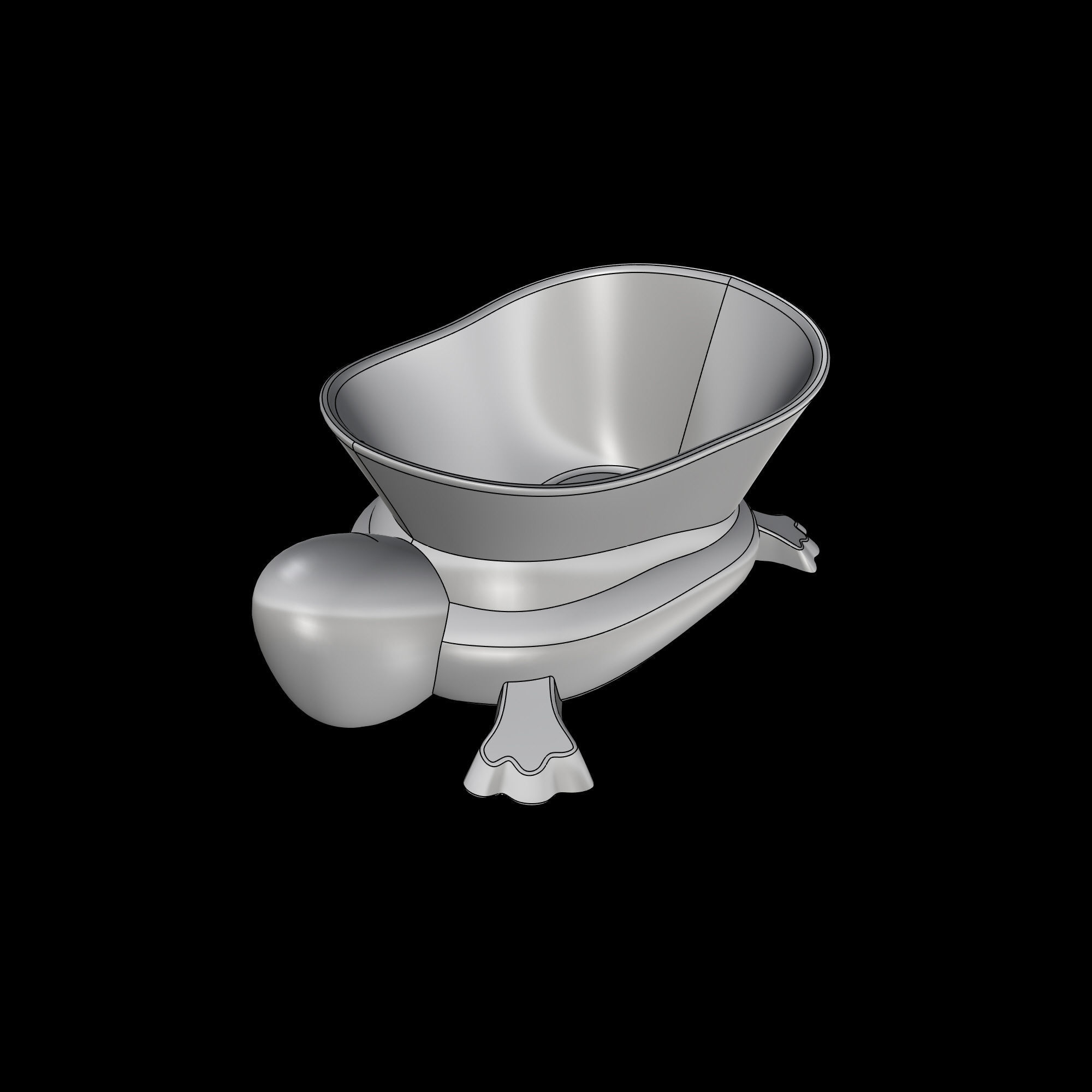 Turtle Simple Minimal Design 3D Print Ready model 3D print model 3D print model_6