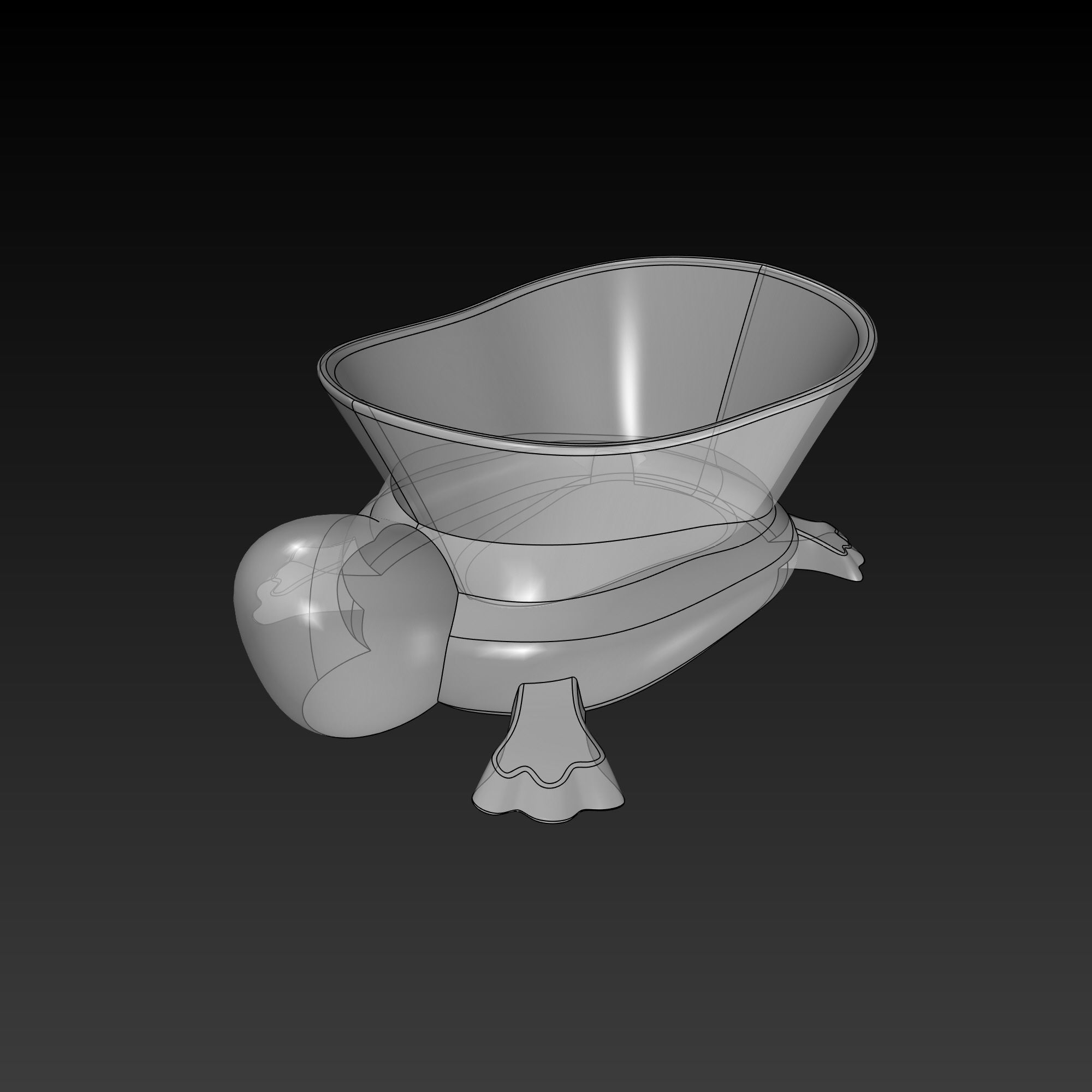 Turtle Simple Minimal Design 3D Print Ready model 3D print model 3D print model_14