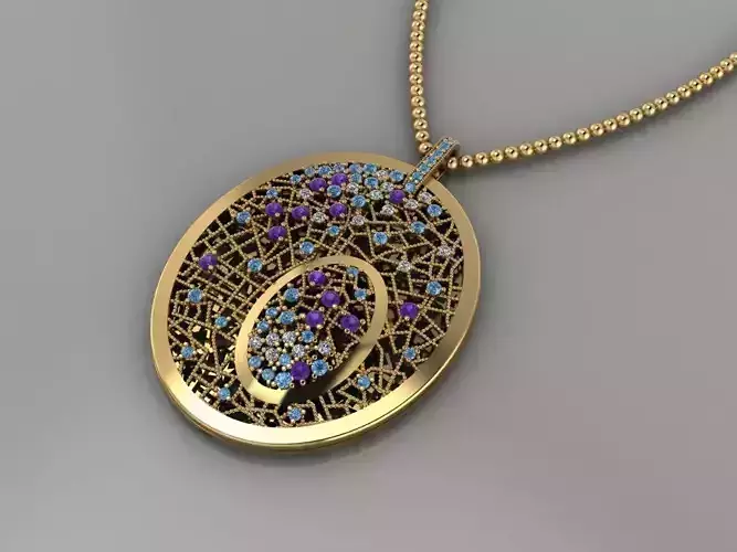 GC GOLD H191-Diamond NECKLACE