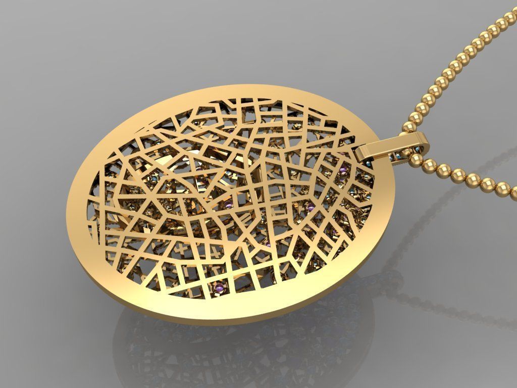 GC GOLD H191-Diamond NECKLACE 3D print model_4