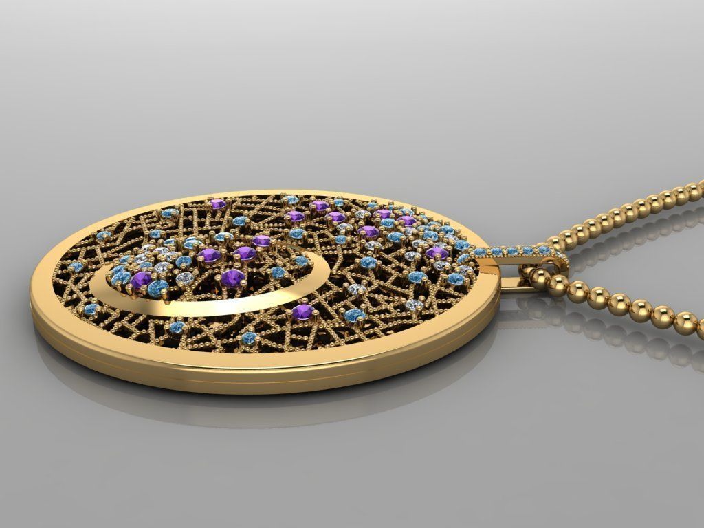 GC GOLD H191-Diamond NECKLACE 3D print model_3