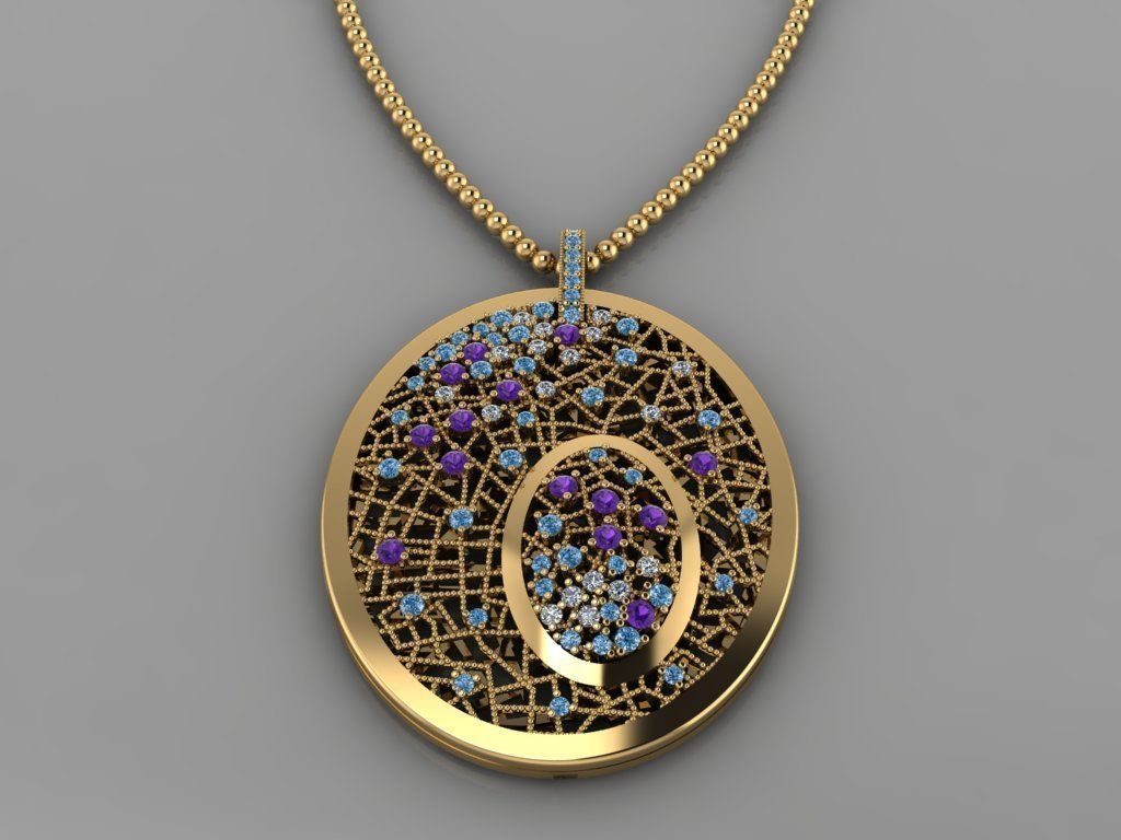 GC GOLD H191-Diamond NECKLACE 3D print model_1