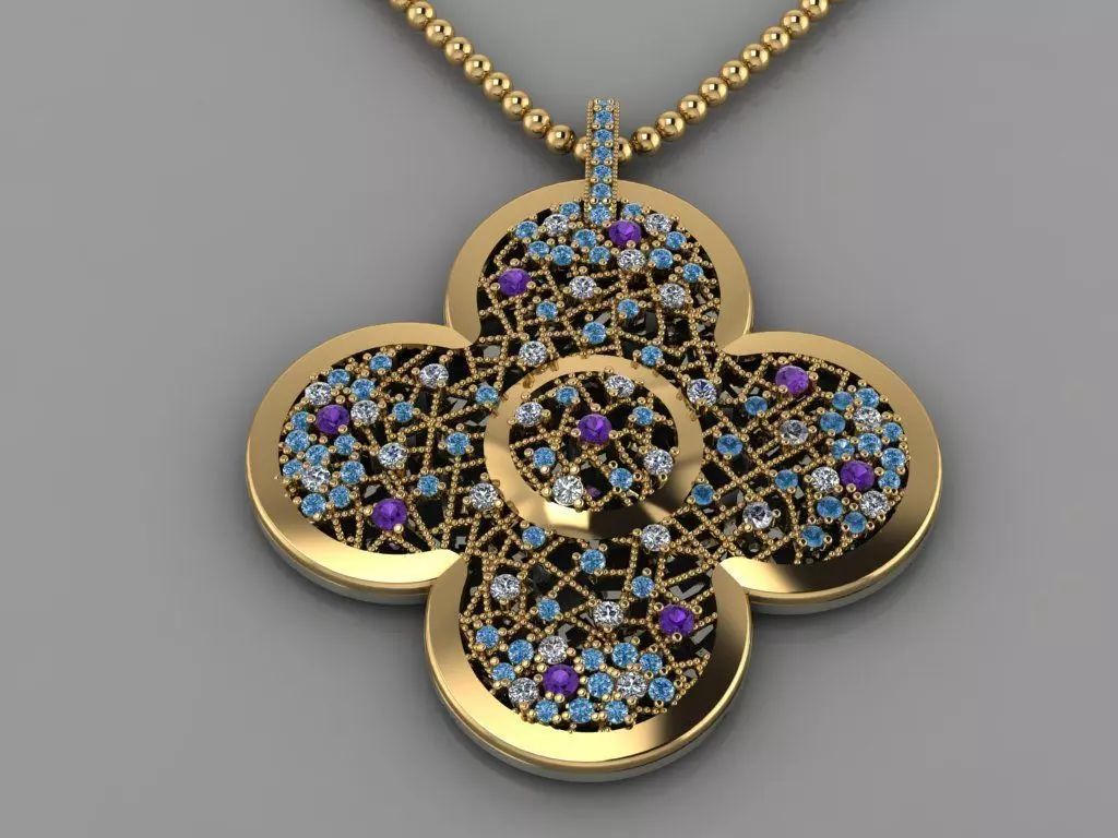 GC GOLD H192-Diamond NECKLACE 3D print model_0