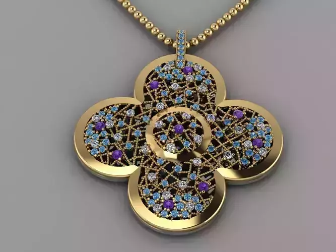 GC GOLD H192-Diamond NECKLACE