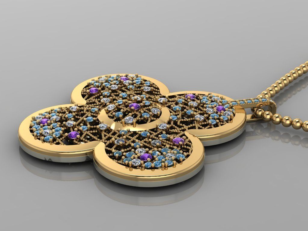 GC GOLD H192-Diamond NECKLACE 3D print model_3