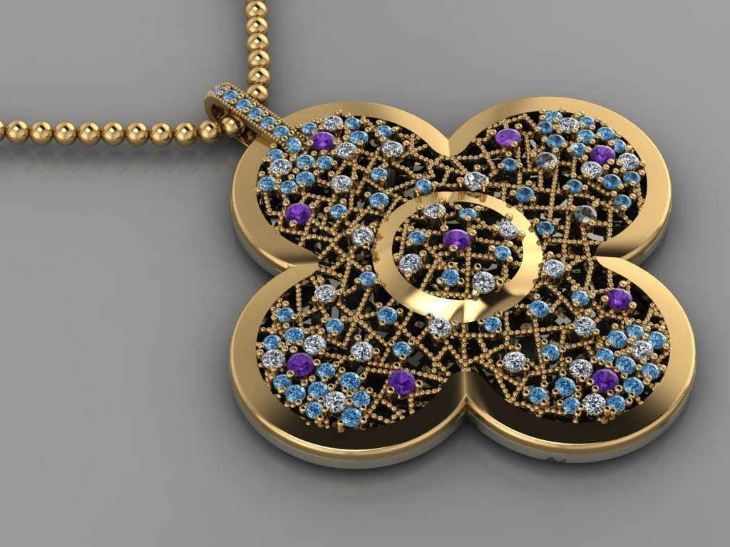 GC GOLD H192-Diamond NECKLACE 3D print model_2
