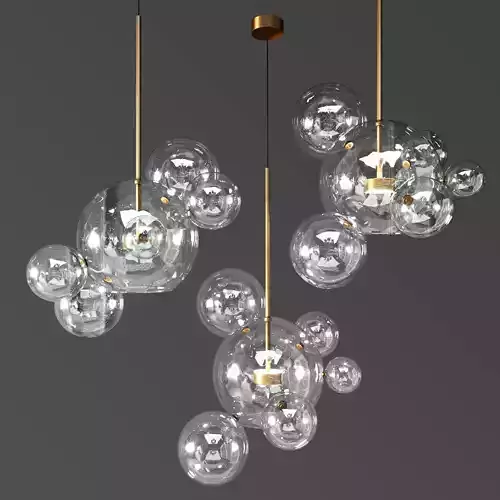 GIOPATO and COOMBES BOLLE BLS 6 LAMP PENDANT 3D model