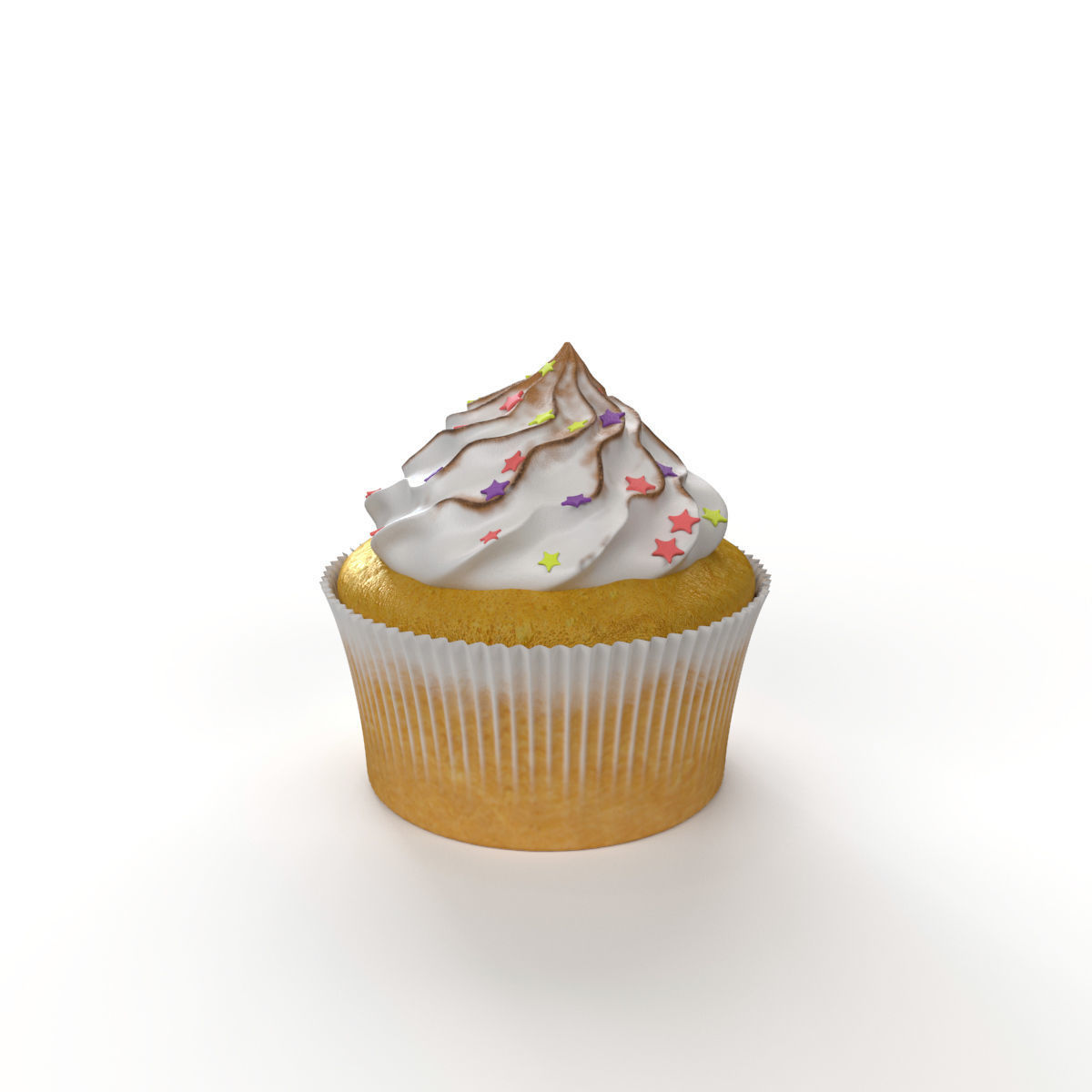 Cupcake with marshmallows