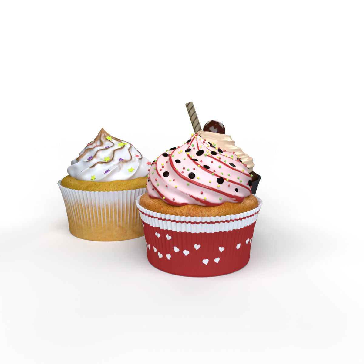 CupCake Set 3D Model Collection_8