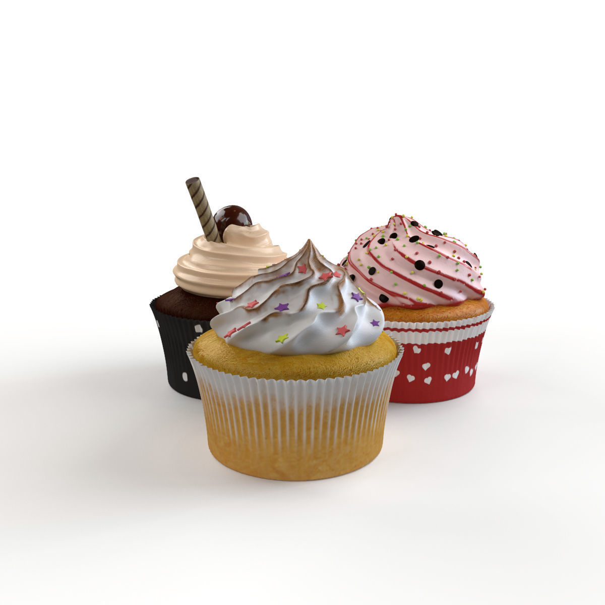 CupCake Set 3D Model Collection_9