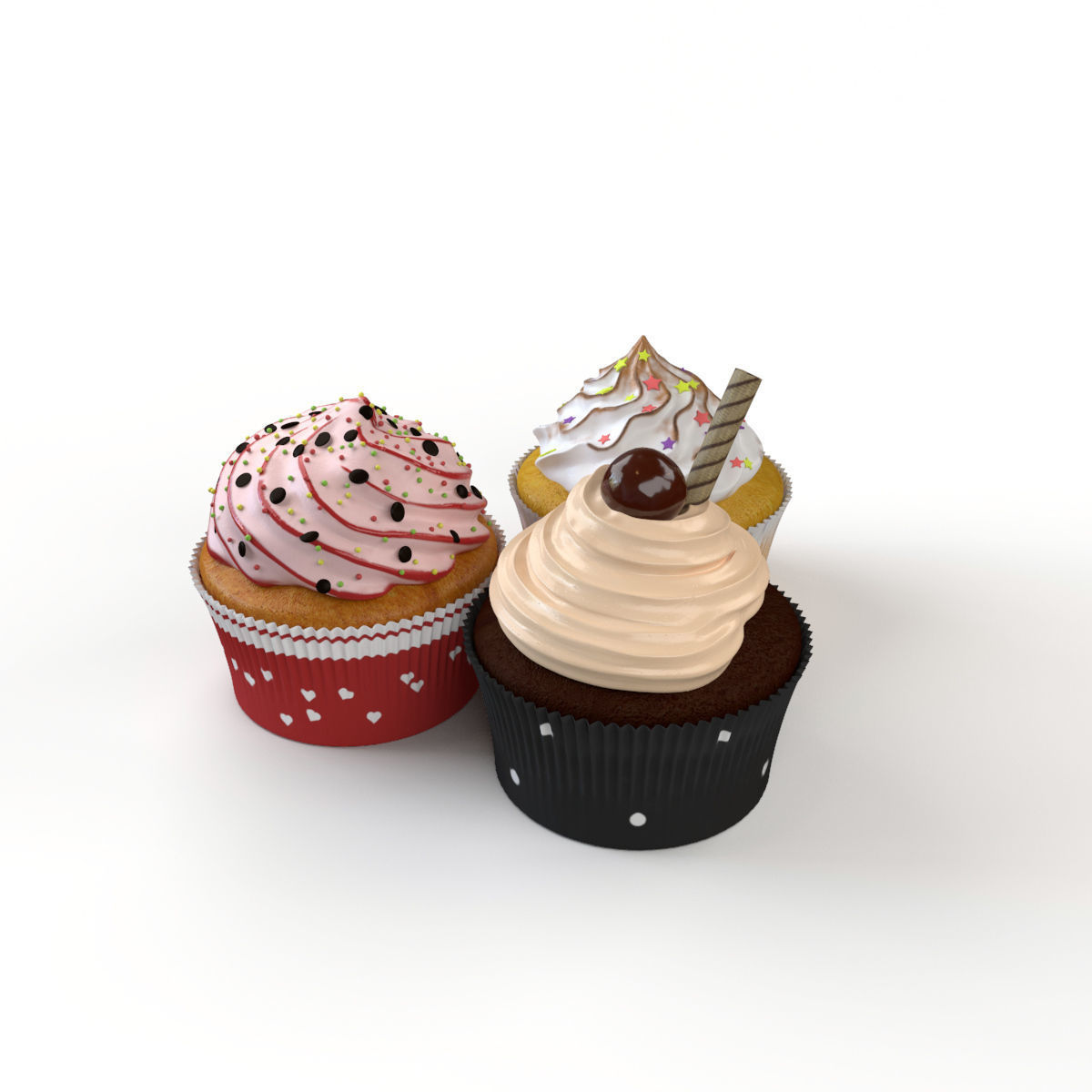 CupCake Set 3D Model Collection_6