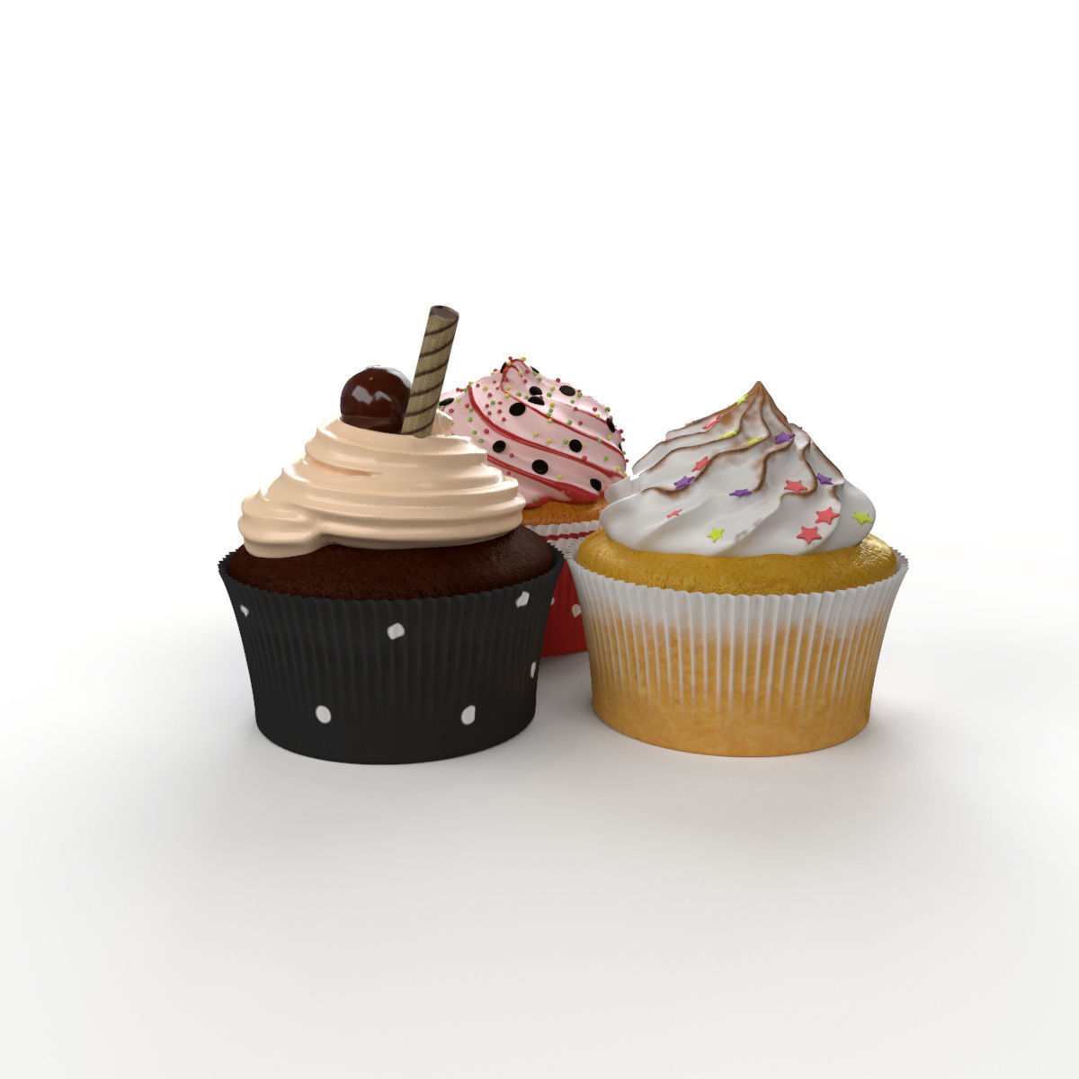 CupCake Set 3D Model Collection_5