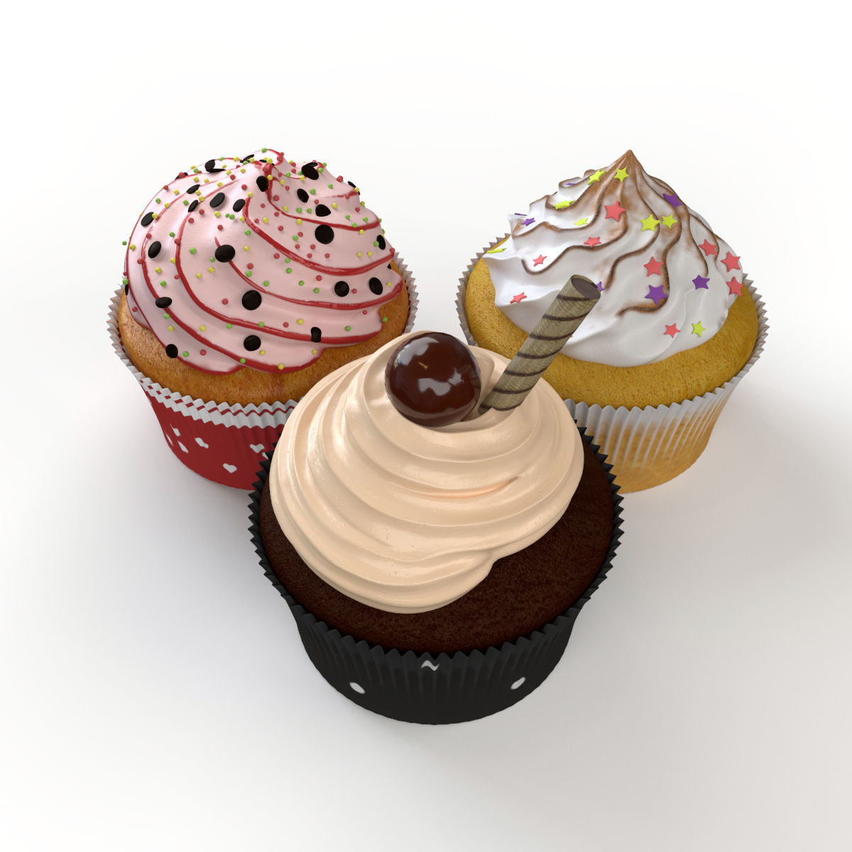 CupCake Set 3D Model Collection_7