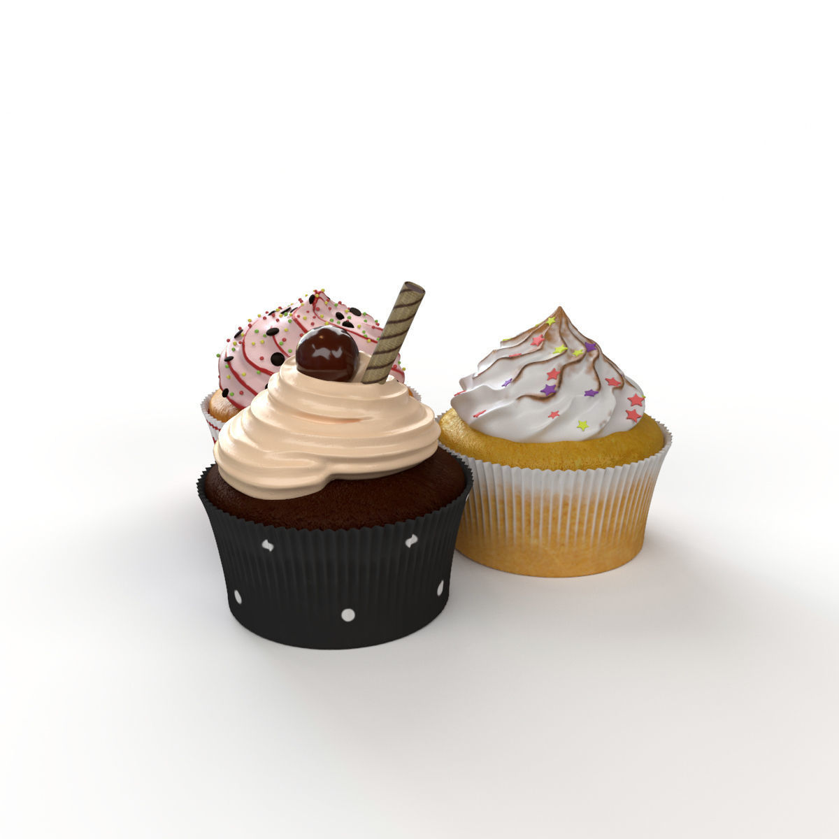 CupCake Set 3D Model Collection_10