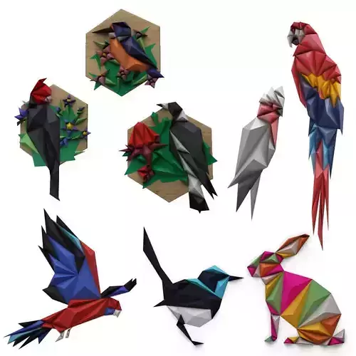 Origamis Wall Decoration Animals