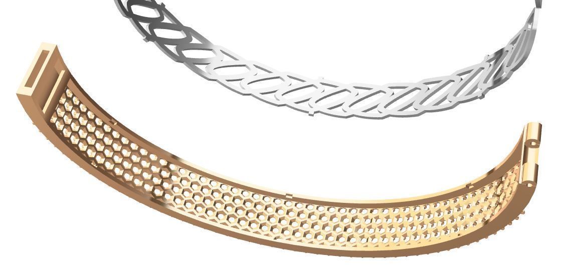 pave bracelet with 243 stones 3D print model_5