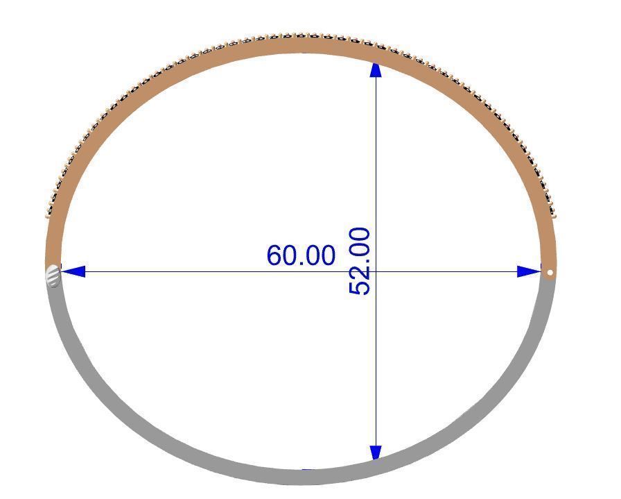 pave bracelet with 243 stones 3D print model_7
