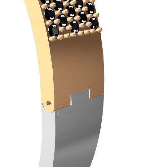 pave bracelet with 243 stones 3D print model_4