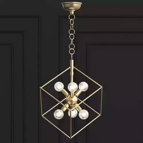 ROUNDOUT cube chandelier