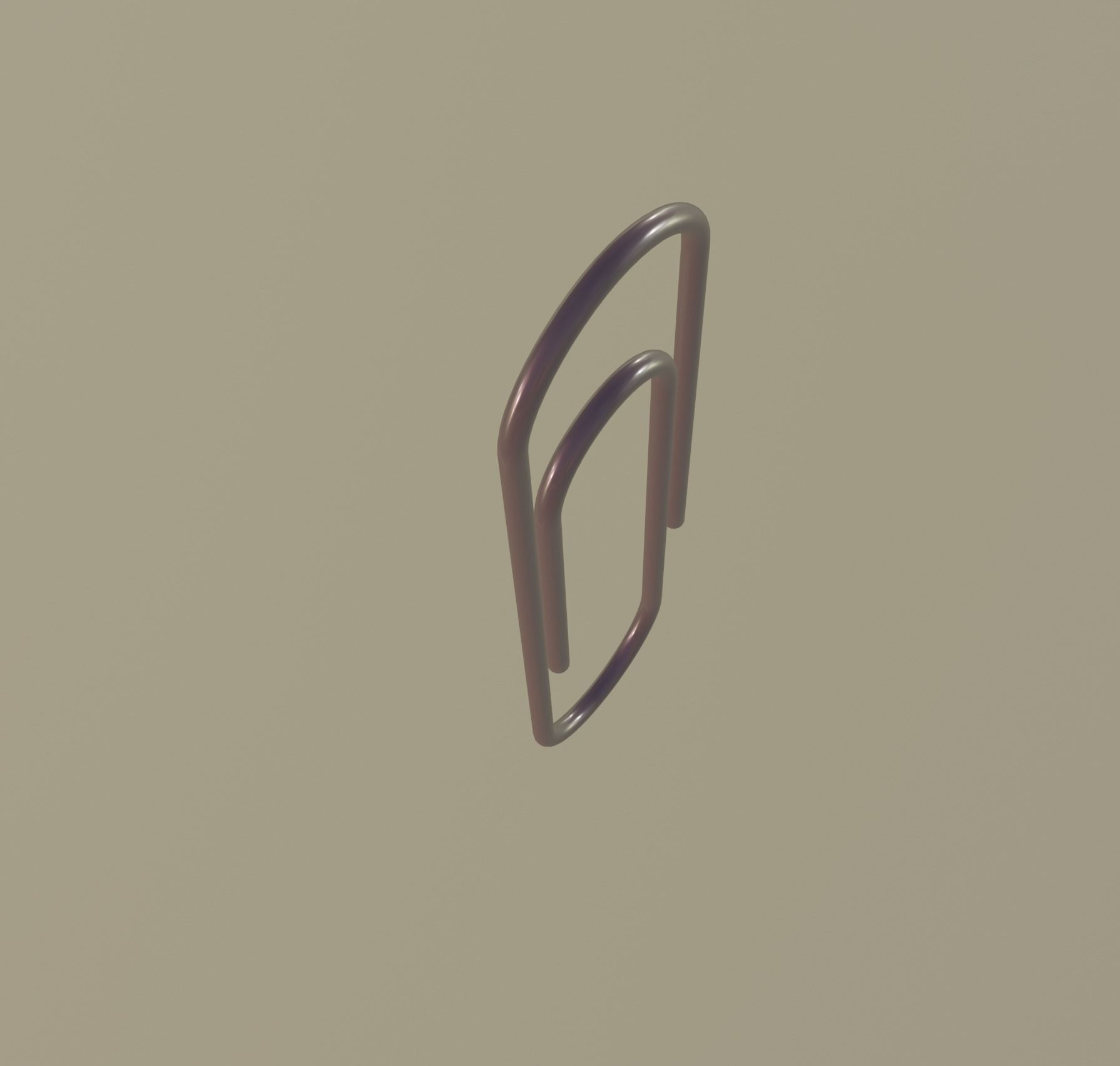 Paper Clip Low-poly 3D model_9