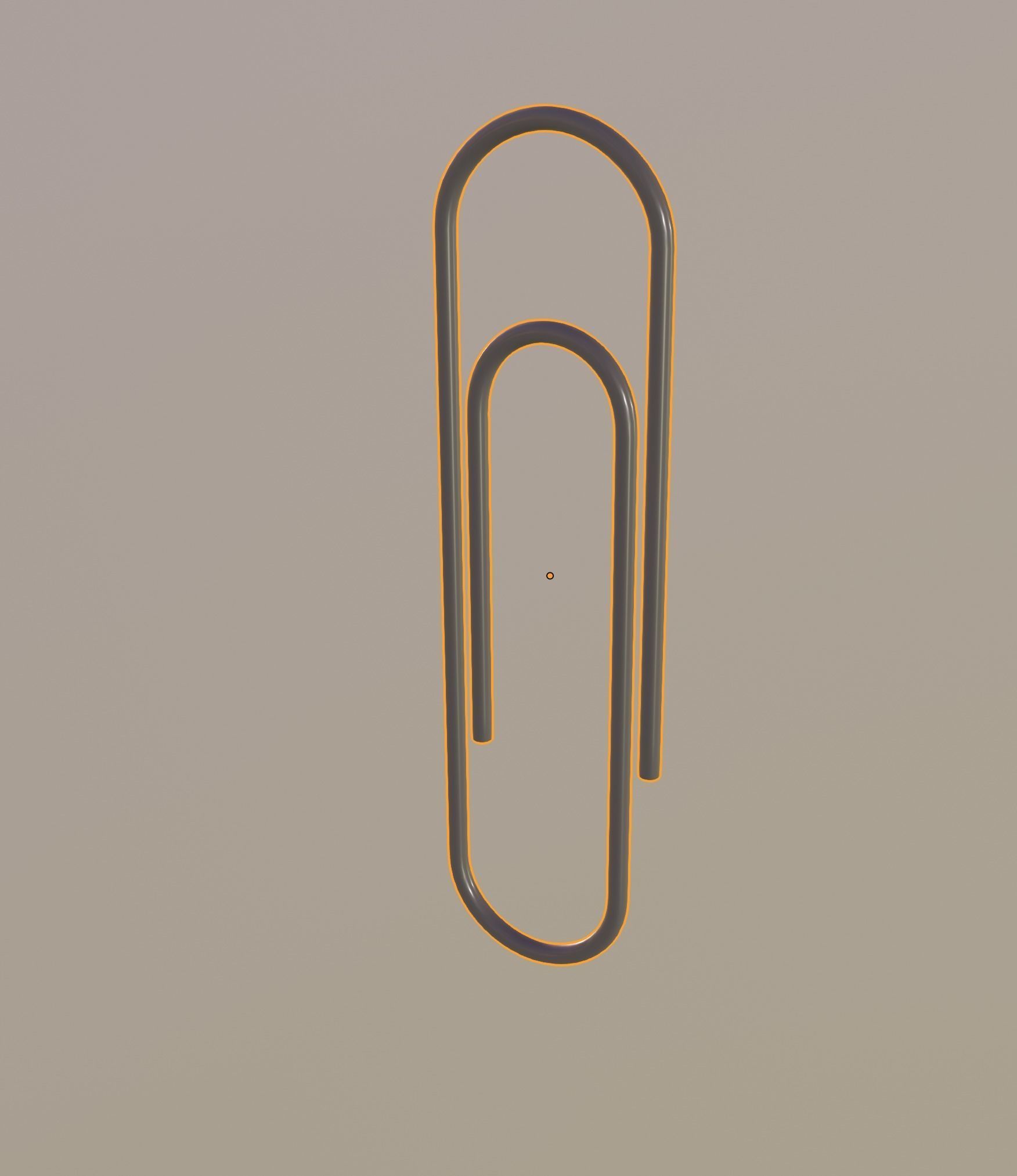 Paper Clip Low-poly 3D model_10