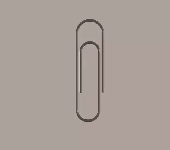 Paper Clip Low-poly 3D model