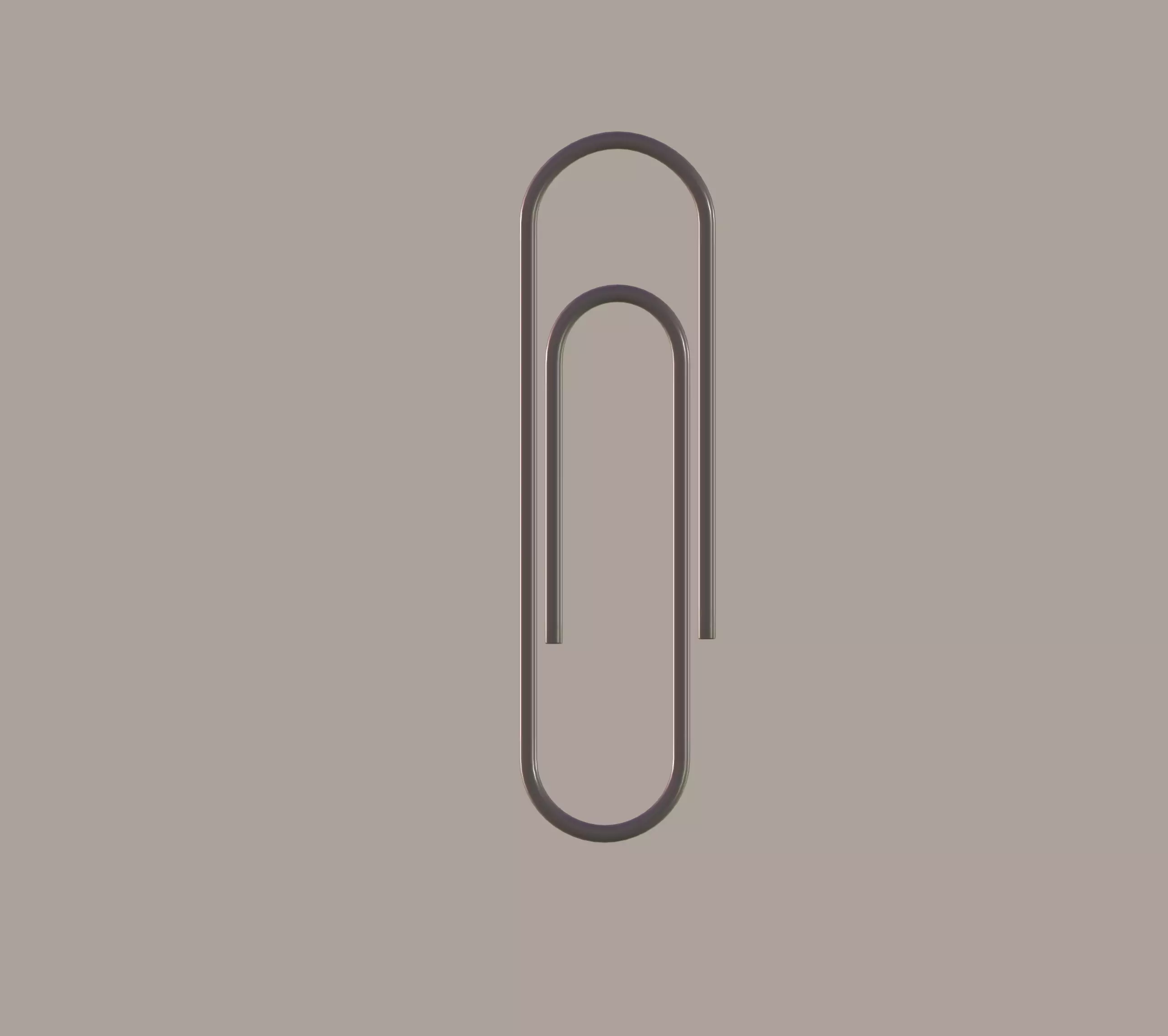 Paper Clip Low-poly 3D model_0