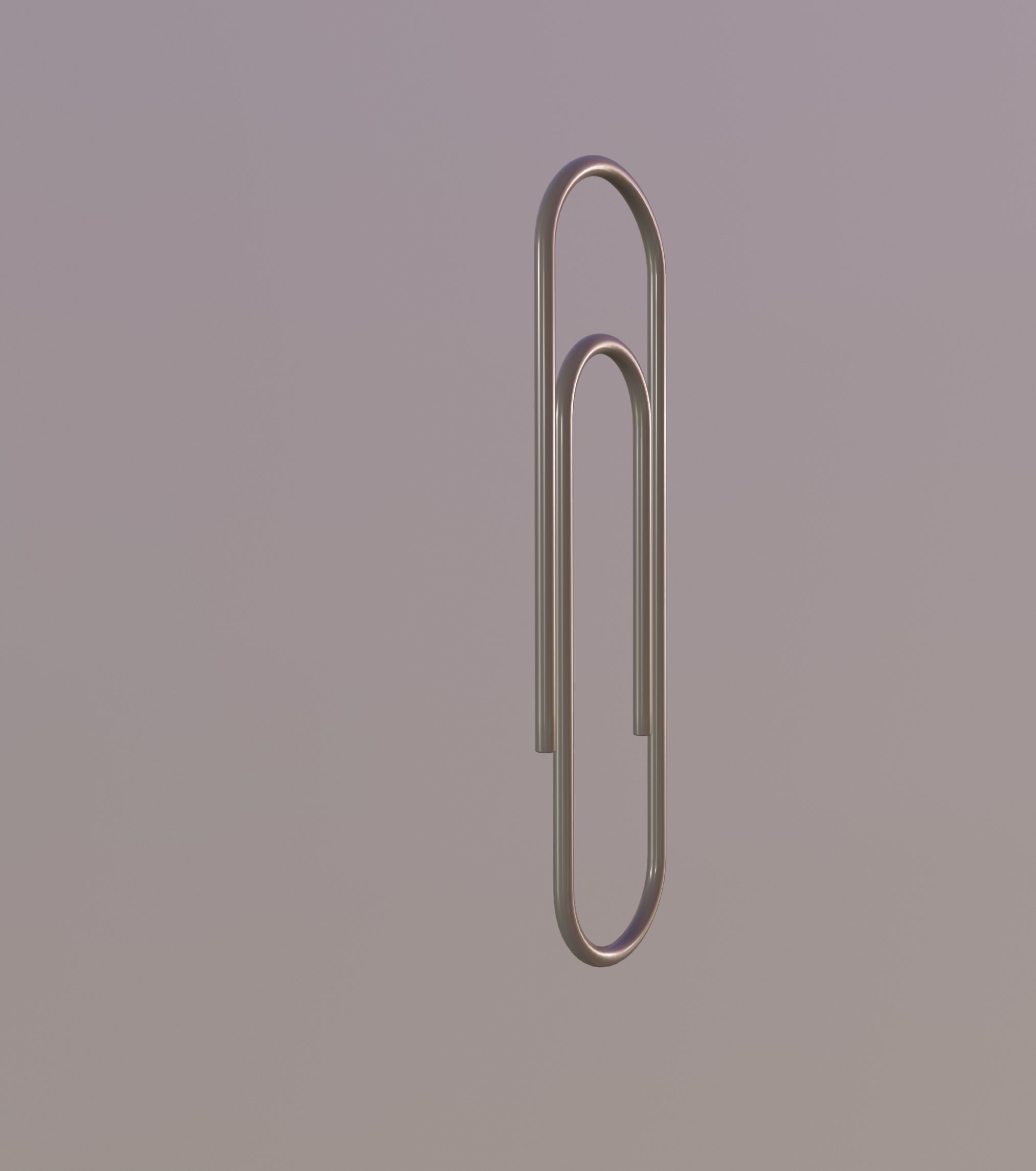 Paper Clip Low-poly 3D model_3