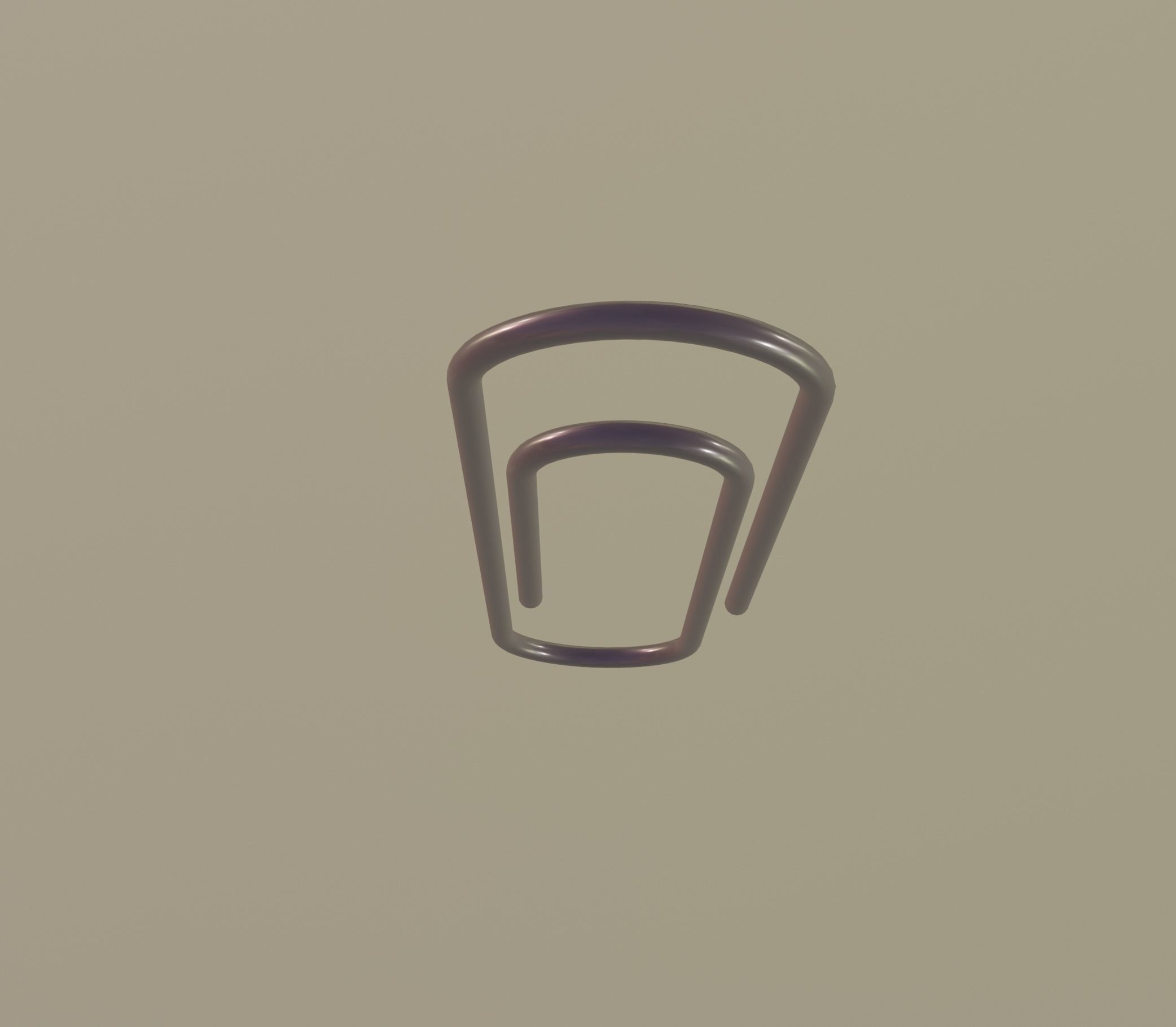 Paper Clip Low-poly 3D model_4