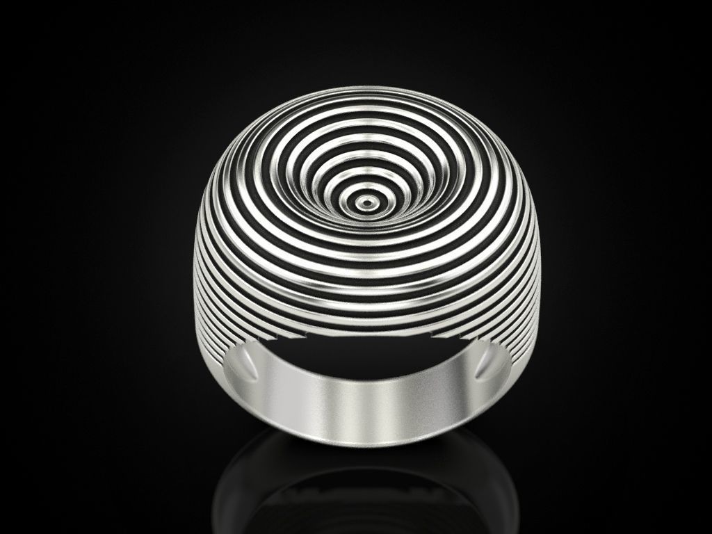 Ring circles on the water 3D print model_1