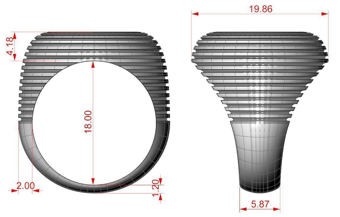 Ring circles on the water 3D print model_10