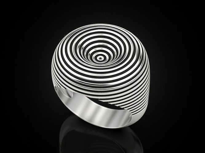 Ring circles on the water 3D print model