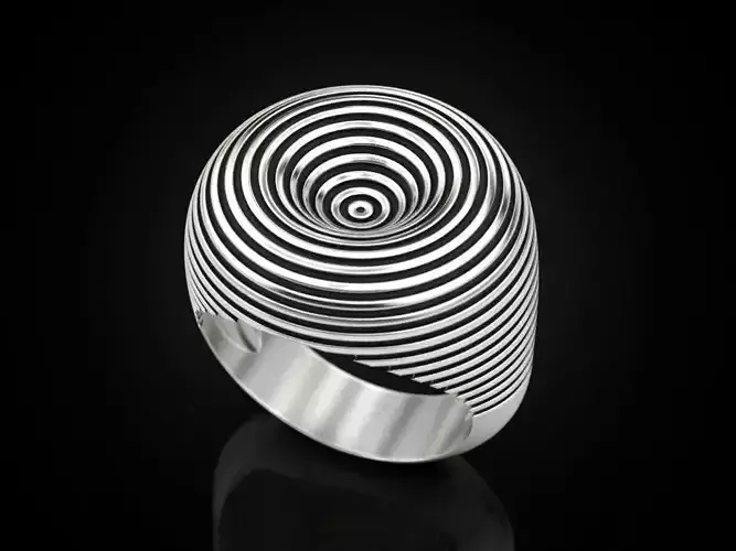 Ring circles on the water