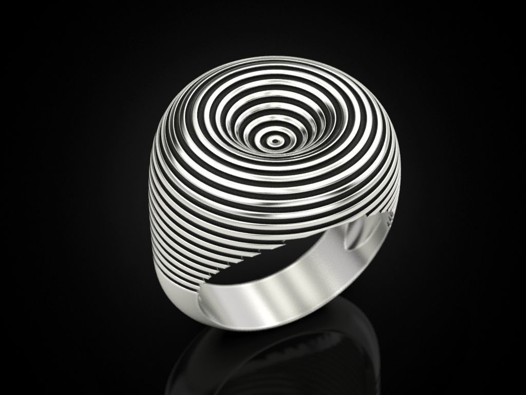 Ring circles on the water 3D print model_7