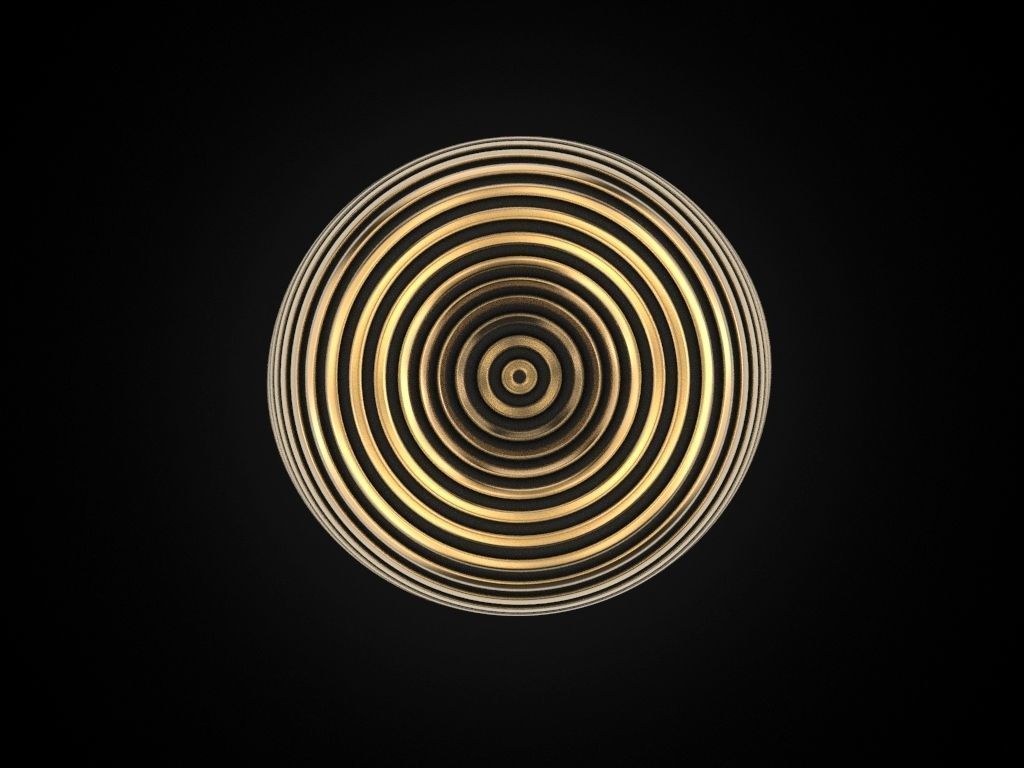 Ring circles on the water 3D print model_16