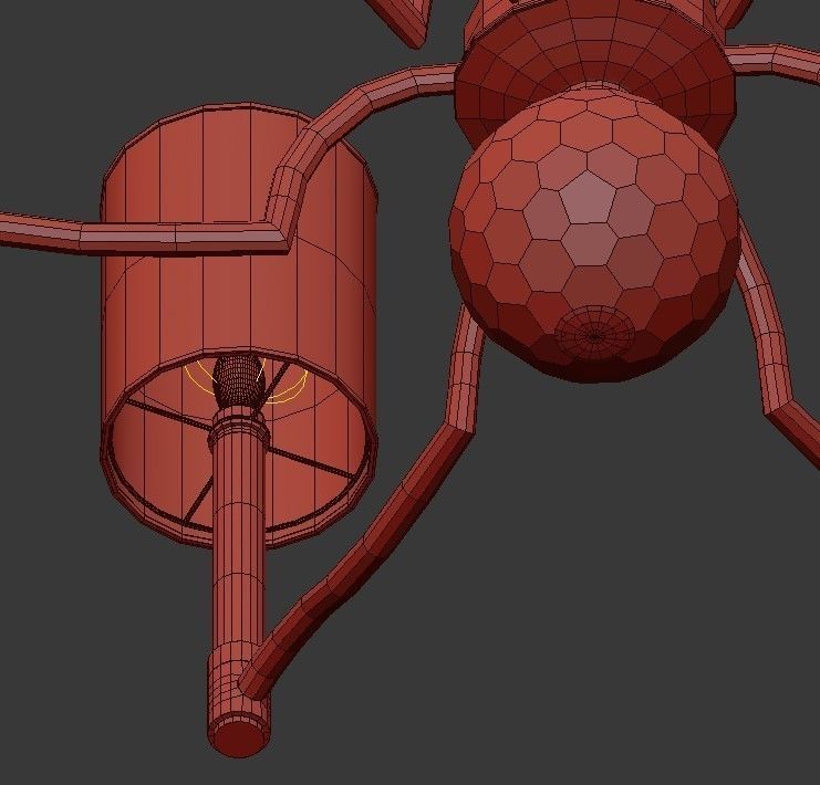 Hudson light chrome chandelier with shades 3D model_7