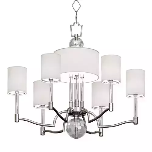 Hudson light chrome chandelier with shades