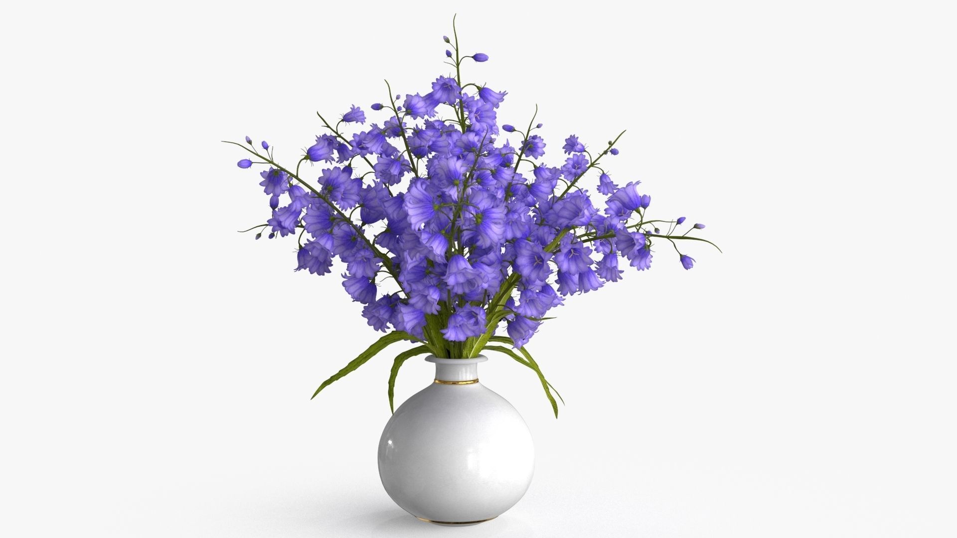 Campanula Bouquet 3D model_4