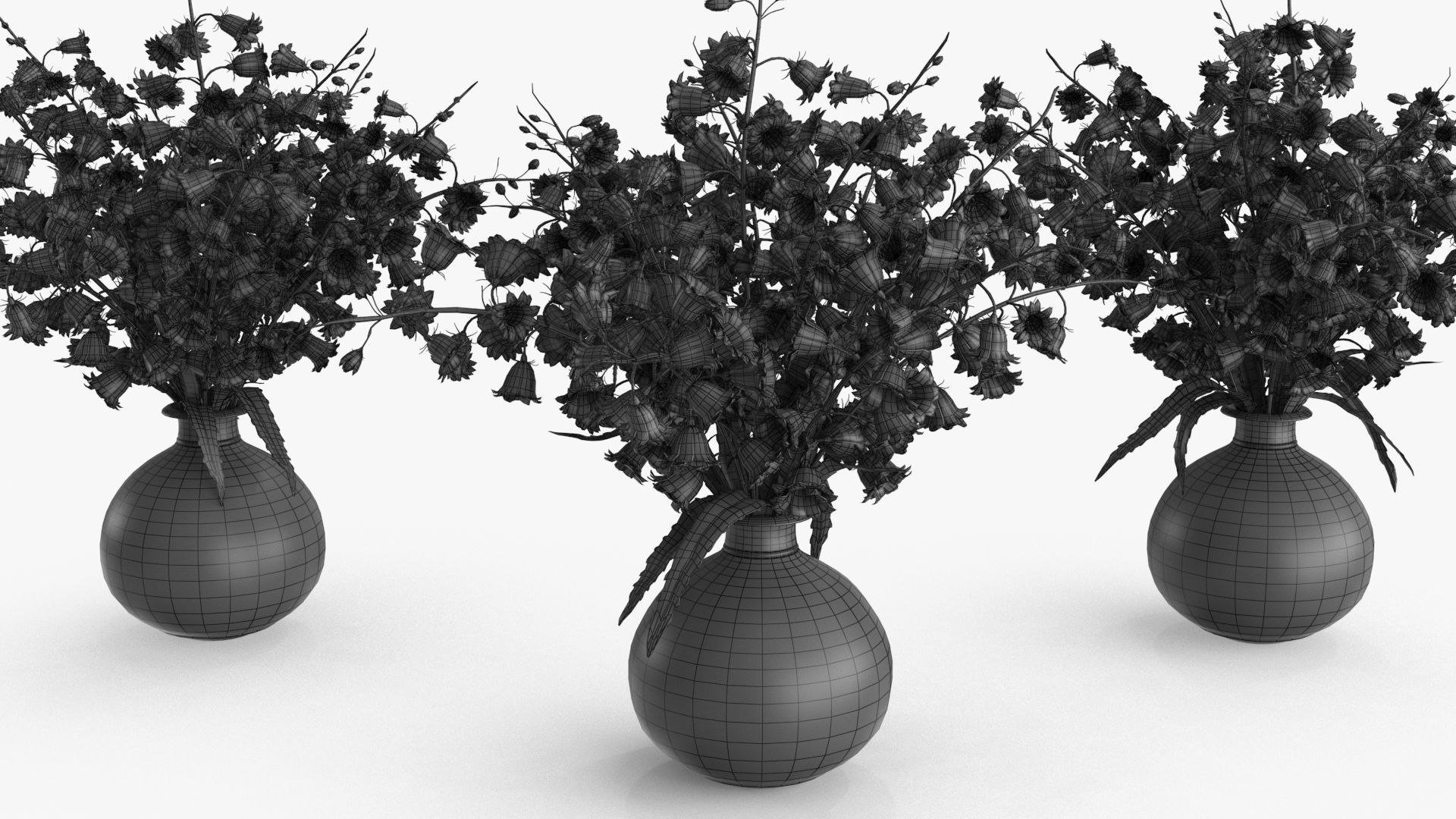Campanula Bouquet 3D model_14