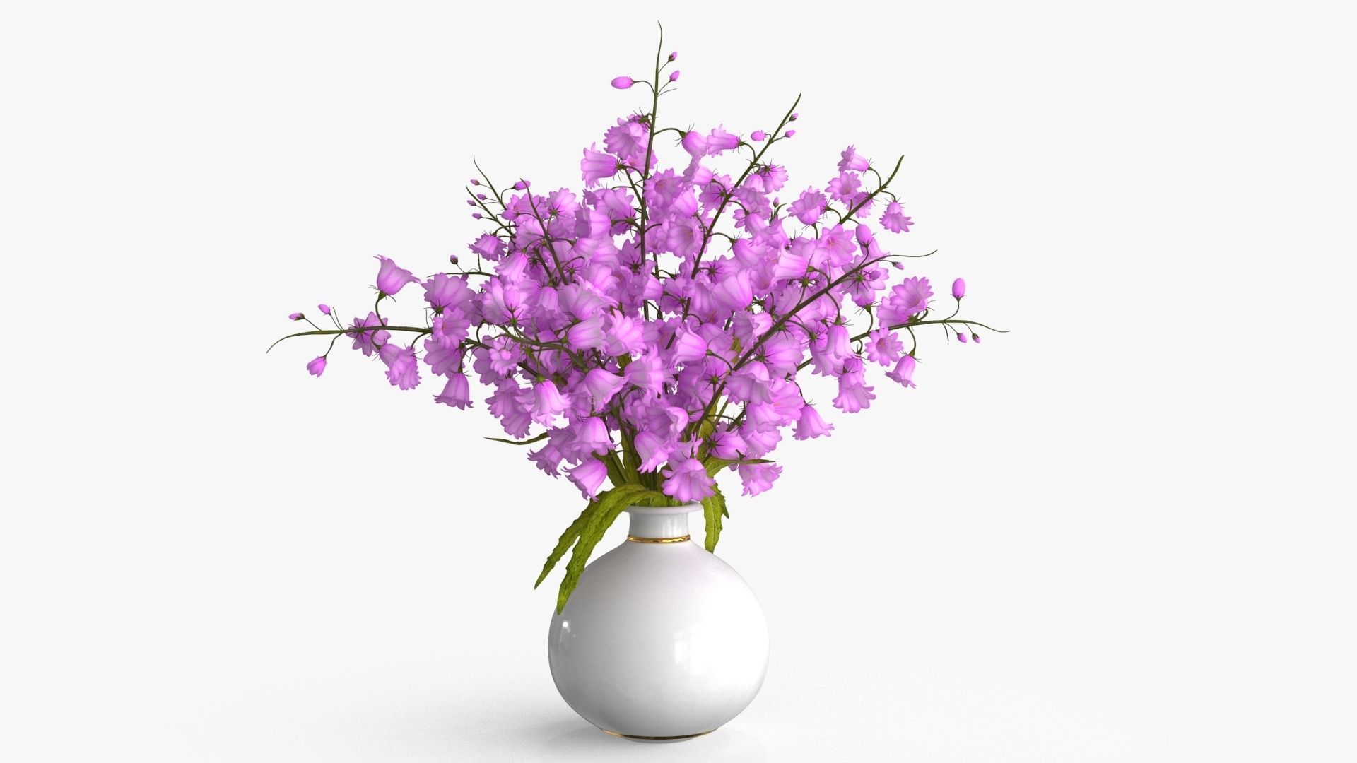 Campanula Bouquet 3D model_5