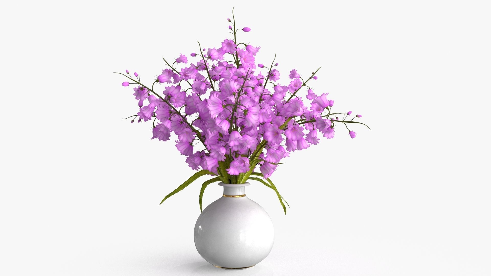 Campanula Bouquet 3D model_7