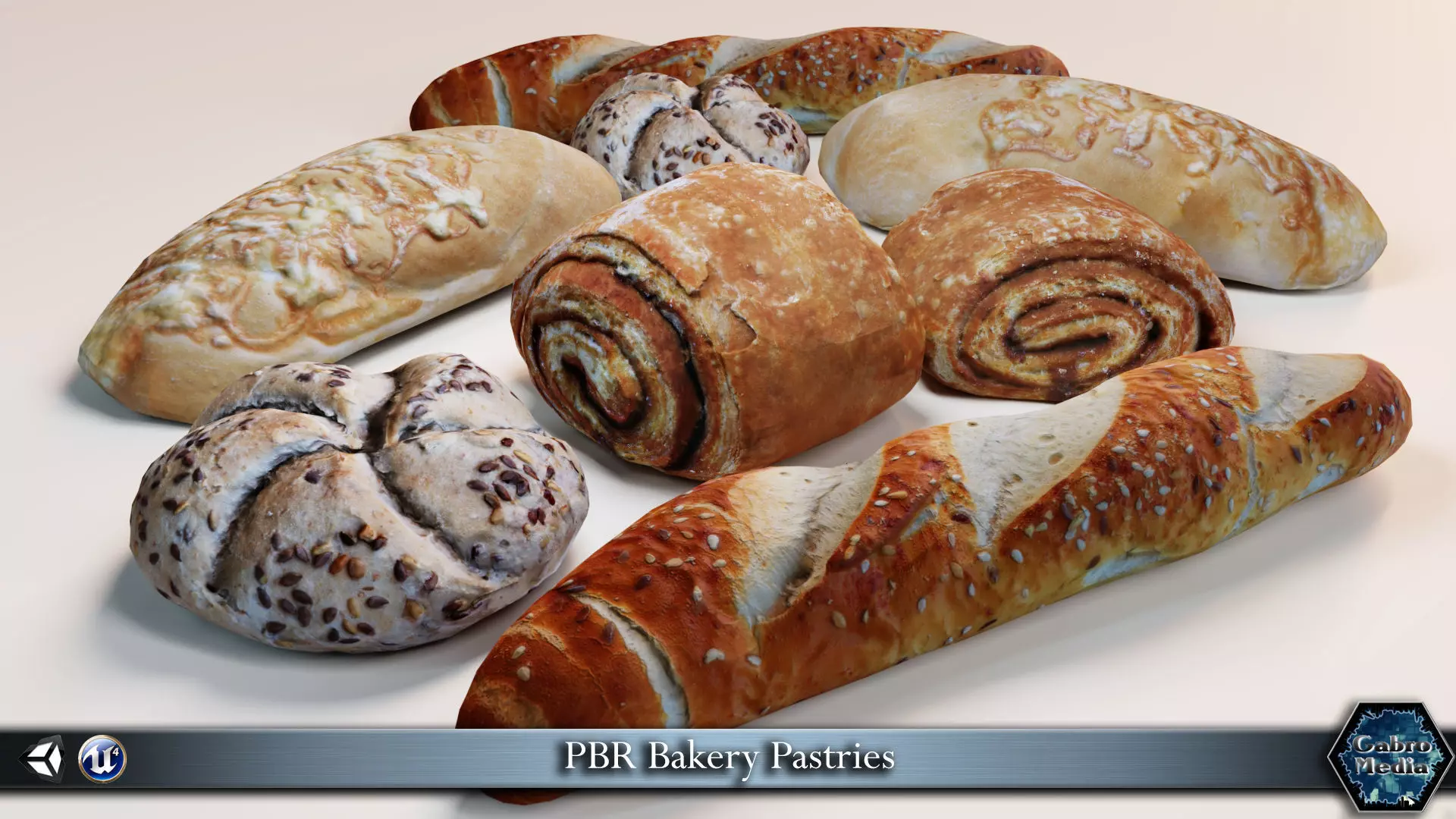 PBR Bakery Pastries Low-poly 3D model_0