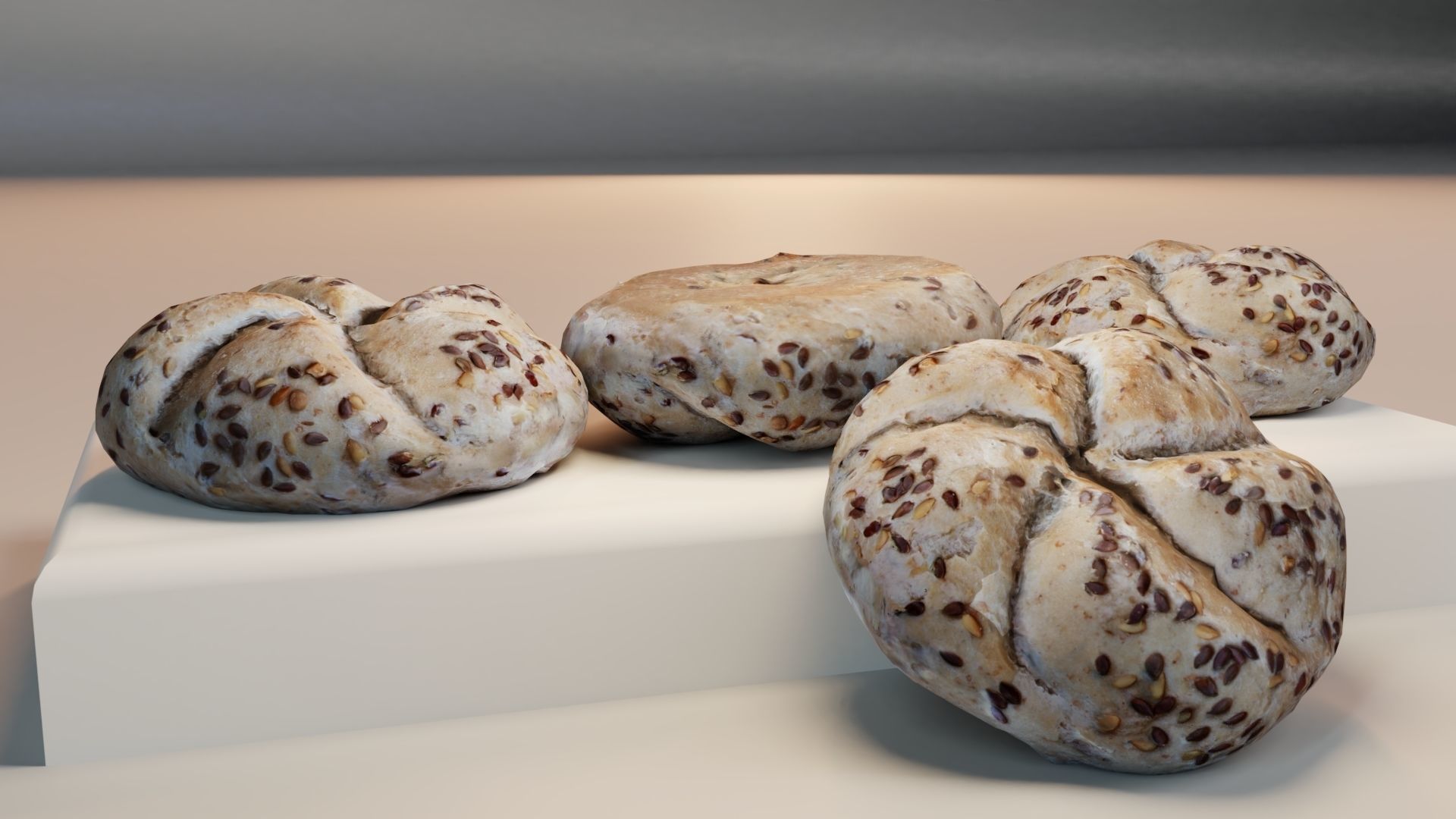 PBR Bakery Pastries Low-poly 3D model_2