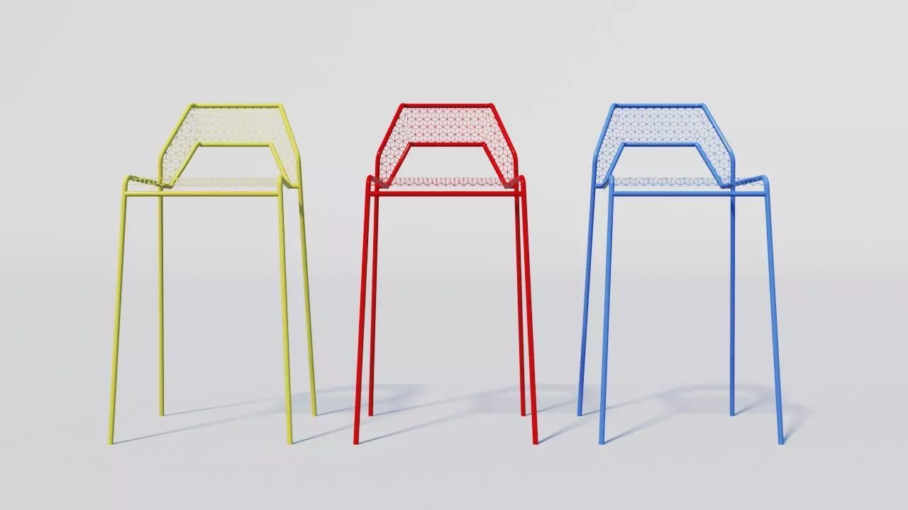 Cafe bar stool Free 3D model_0