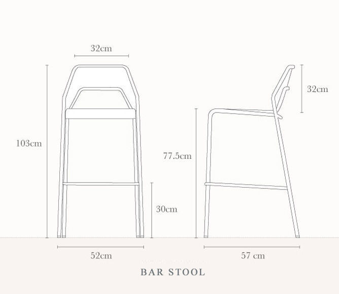 Cafe bar stool Free 3D model_3