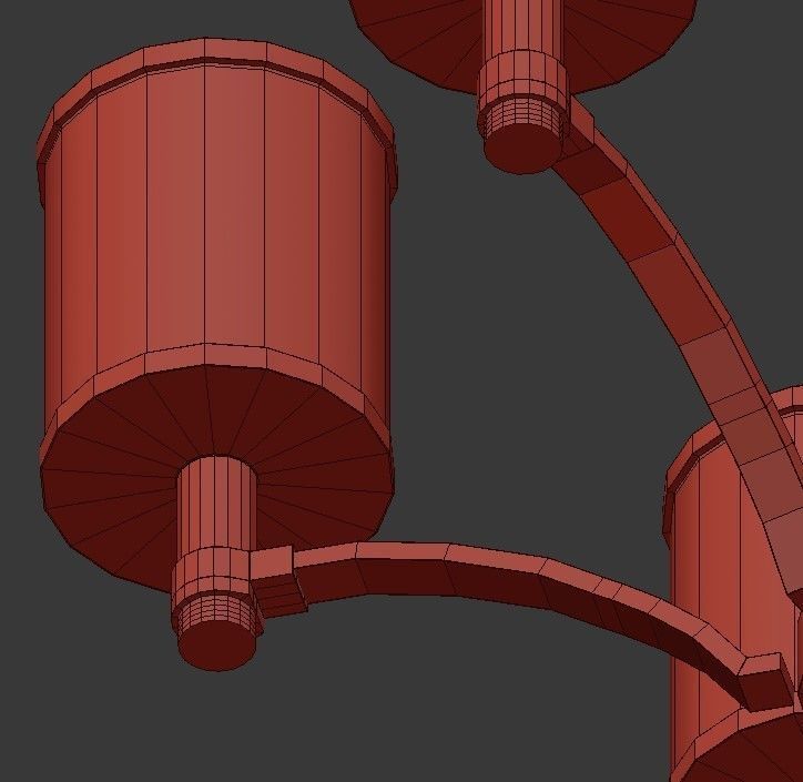 PROSPECT chandelier with four lamps 3D model_7