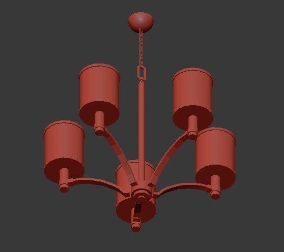 PROSPECT chandelier with four lamps 3D model_3