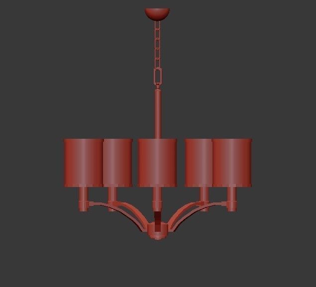 PROSPECT chandelier with four lamps 3D model_2