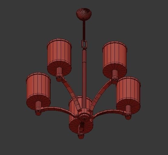PROSPECT chandelier with four lamps 3D model_4